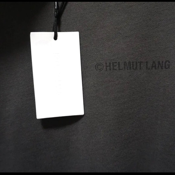 Helmut Lang Classic Logo Palm Crewneck Sweatshirt Faded Black XS NWT - Picture 6 of 7